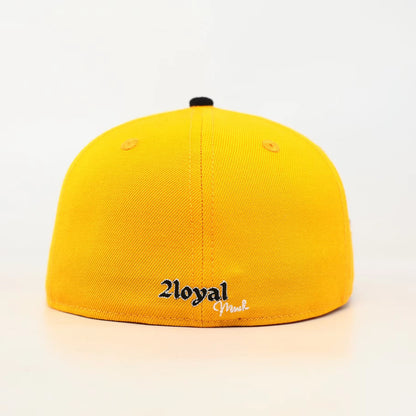 2Loyal “Fitted” Yellow Rhinestone/Black